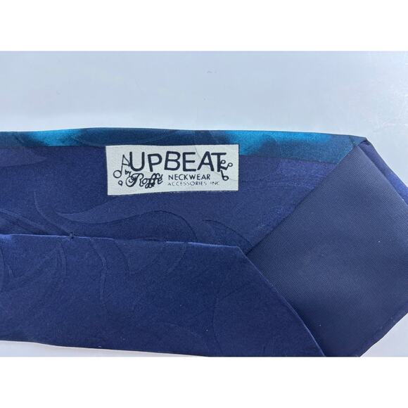 UPBEAT BY ROFFE Neck Tie Ferracci Musical Notes 100% Silk Art to Wear - Picture 6 of 7